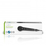 Nedis Wired mikrofon | Kardioid | Avtakbar kabel | 5.00 m | 80 Hz - 13 kHz | 600 Ohm | -72 dB | Av/på-bryter | Reiseveske inkludert | ABS / Aluminium | Sort