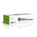 Nedis Wired mikrofon | Kardioid | Avtakbar kabel | 5.00 m | 80 Hz - 13 kHz | 600 Ohm | -72 dB | Av/på-bryter | Metall | Sølv