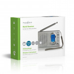 Nedis World Radio | Bærbar design | AM / FM / SW | Batteri drevet / Nettstrøm drevet | Digitalt | 1.5 W | Hodetelefonutgang | Vekkeklokke | Sleep timer | Grå Nedis World Radio | Bærbar design | AM / FM / SW | Batteri drevet / Nettstrøm drevet | Digitalt | 1.5 W | Hodetelefonutgang | Vekkeklokke | Sleep timer | Grå