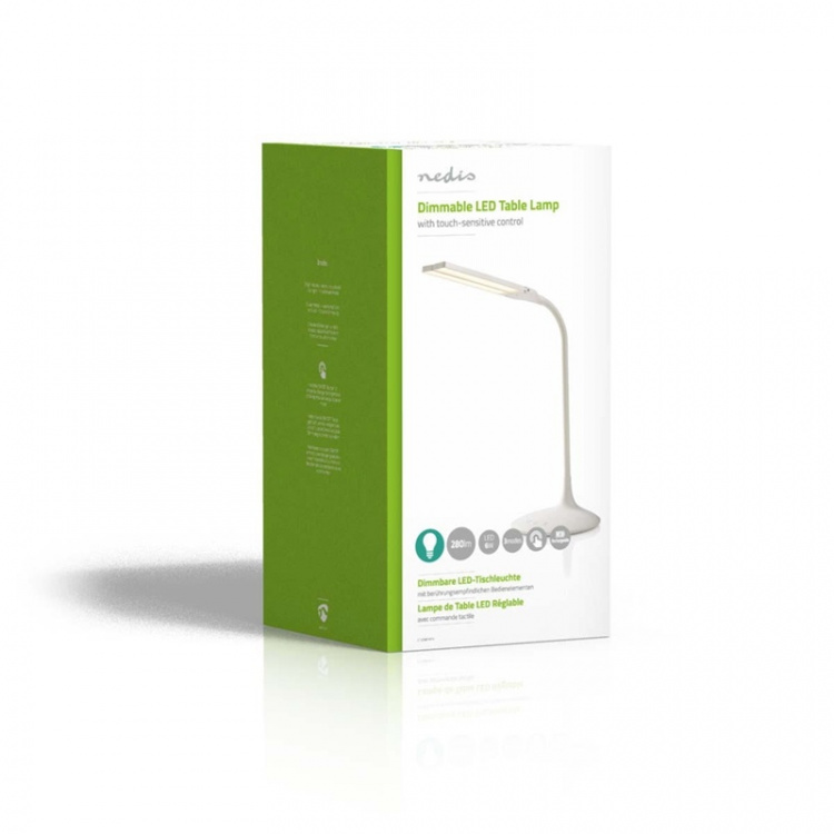 Nedis LED bordlampe | Dimbar | 280 lm | Oppladningsbar | Touch Function | Hvit Nedis LED bordlampe | Dimbar | 280 lm | Oppladningsbar | Touch Function | Hvit
