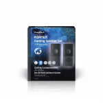 Nedis Gaming Speaker | Høyttalerkanaler: 2.0 | USB-Strøm | 3.5 mm Han | 18 W | Uten Lighting | Volumkontroll | Utgang for lyd-/video-/datatilkoblinger: 1x 3.5 mm Audio Out