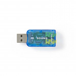 Nedis Lydkort | 5.1 | USB 2.0 | Mikrofontilkobling: 1x 3.5 mm | Headsett tilkobling: 3.5 mm Male