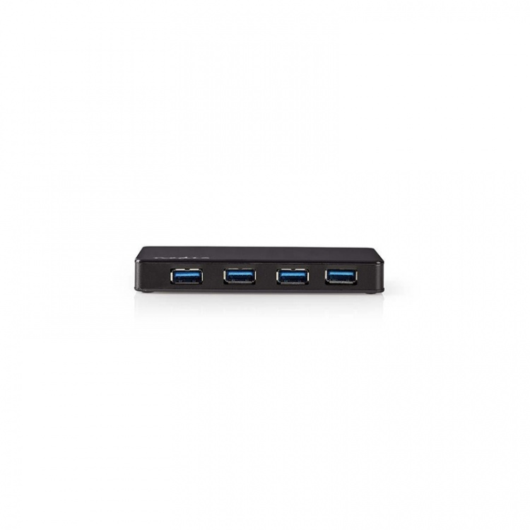 Nedis USB-hub | USB-A Male | 4x USB A Female | 4-Port port(s) | USB 3.2 Gen 1 | Nettstrøm drevet / USB-Strøm | 4x USB