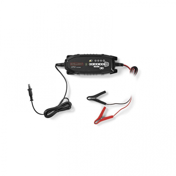 Nedis Lead-Acid batterilader | 6 / 12 / 12.8 V DC | 3.8 A | Trickle lader | Euro / Type C (CEE 7/16) | Batteriklemmer | Energitype for batteri: AGM / Bly Syre / Gel / SLA / VRLA | Sort