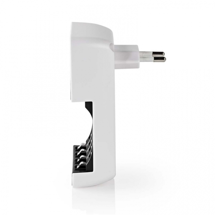 Nedis NiMH batterilader AA / AAA | 1.2 V DC | Trickle lader | Euro / Type C (CEE 7/16) | Energitype for batteri: AA / AAA | Hvit / Sort Nedis NiMH batterilader AA / AAA | 1.2 V DC | Trickle lader | Euro / Type C (CEE 7/16) | Energitype for batteri: AA / AAA | Hvit / Sort