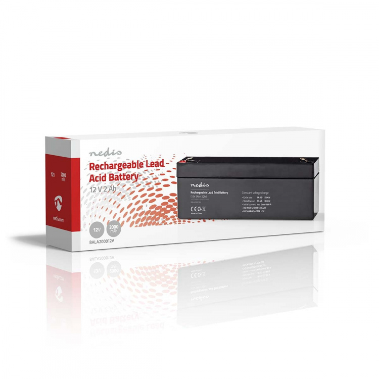 Nedis Oppladbart blybatteri | Lead-Acid | Oppladningsbar | 12 V | 2000 mAh