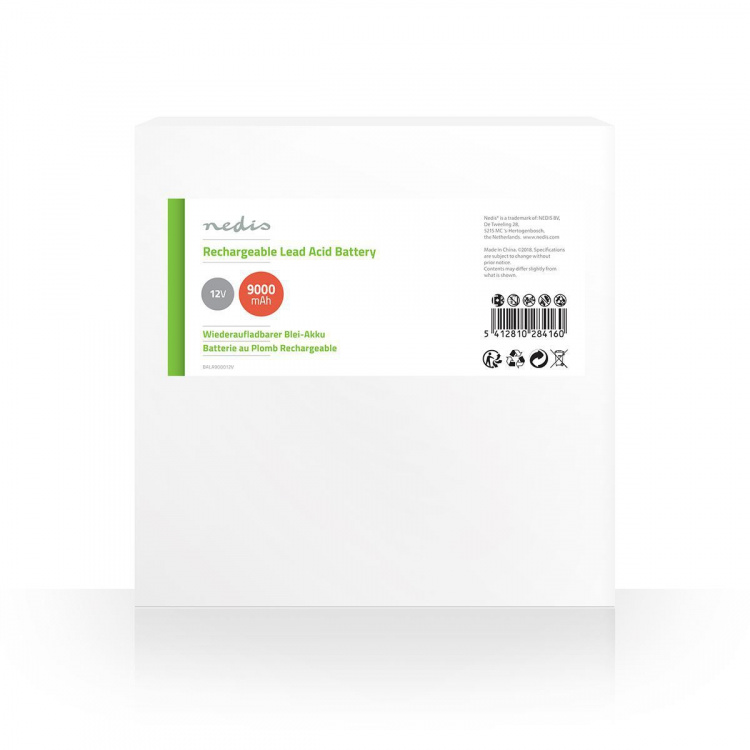 Nedis Oppladbart blybatteri | Lead-Acid | Oppladningsbar | 12 V | 9000 mAh