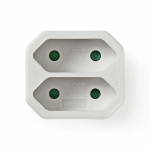 Nedis Strøm Socket Splitter | Type F (CEE 7/7) | 250 V AC 50 Hz | Fransk / Type C (CEE 7/16) | 250 V AC 50/60 Hz | 2.5 A | 1100 W | Hvit