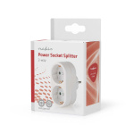 Nedis Strøm Socket Splitter | Type F (CEE 7/7) | 250 V AC 50 Hz | Jordet kontakt / Type F (CEE 7/7) | 250 V AC 50/60 Hz | 16.0 A | 3500 W | Hvit
