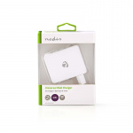 Nedis vegg lader | 24 W | Hurtigladefunksjon | 4x 2.4 A | Antall utganger: 4 | 4x USB-A | Ingen Kabel Inkludert | Single Voltage Output | Hvit