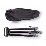 Nedis tripod Dolly | Maksimal lastekapasitet: 20.0 kg | Tripod diameter område: 29.0 mm | Reiseveske inkludert | Benlås | Aluminium | Sort