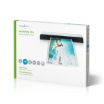 Nedis lamine~~POS=TRUNC Film | A4 | Tykkelse: 100 µm | Pakker per: 100 stk. | Plast | Gjennomsiktig Nedis lamine~~POS=TRUNC Film | A4 | Tykkelse: 100 µm | Pakker per: 100 stk. | Plast | Gjennomsiktig