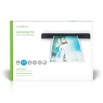 Nedis lamine~~POS=TRUNC Film | A4 | Tykkelse: 100 µm | Pakker per: 100 stk. | Plast | Gjennomsiktig Nedis lamine~~POS=TRUNC Film | A4 | Tykkelse: 100 µm | Pakker per: 100 stk. | Plast | Gjennomsiktig