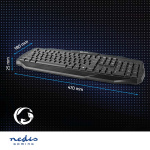 Nedis Wired Gaming Keyboard | USB 2.0 | Membrantaster | LED | US International | USA Layout | USB-Strøm | Strømkabel lengde: 1.50 m | Gaming Nedis Wired Gaming Keyboard | USB 2.0 | Membrantaster | LED | US International | USA Layout | USB-Strøm | Strømkabel lengde: 1.50 m | Gaming