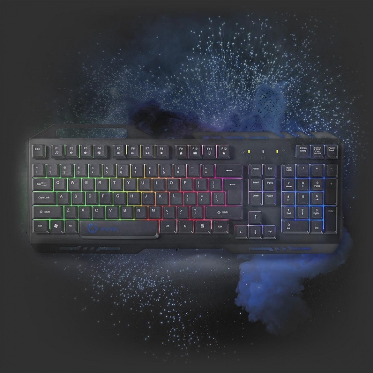 Nedis Wired Gaming Keyboard | USB 2.0 | Membrantaster | LED | US International | USA Layout | USB-Strøm | Strømkabel lengde: 1.50 m | Gaming