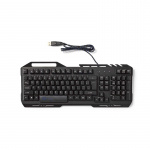 Nedis Wired Gaming Keyboard | USB 2.0 | Membrantaster | LED | US International | USA Layout | USB-Strøm | Strømkabel lengde: 1.50 m | Gaming