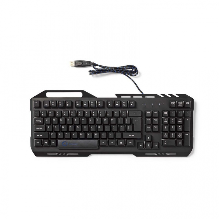 Nedis Wired Gaming Keyboard | USB 2.0 | Membrantaster | LED | US International | USA Layout | USB-Strøm | Strømkabel lengde: 1.50 m | Gaming