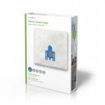 Nedis Støvsugepose- | 4 stk. | Syntetisk | Mest solgt for: Miele | Hvit