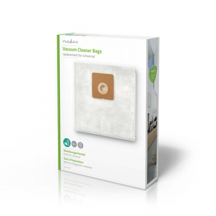 Nedis Støvsugepose- | 4 stk. | Syntetisk | Mest solgt for: Universal | Hvit