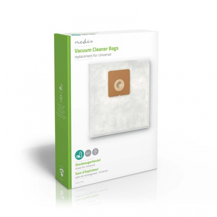 Nedis Støvsugepose- | 4 stk. | Syntetisk | Mest solgt for: Universal | Hvit