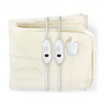 Nedis Elektrisk Teppe | Underblanket | 2 Personer | 160 x 140 cm | 3 Varmeinnstillinger | Vaskbar | Overopphetings vern | Polyester