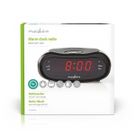 Nedis Digital Alarm Clock Radio | LED | AM / FM | slumrefunksjon | Sleep timer | Antall alarmer: 2 | Sort