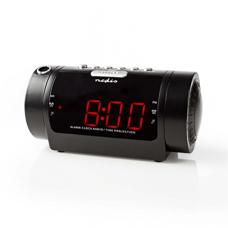 Nedis Digital Alarm Clock Radio | LED | Tidsframskriving | AM / FM | slumrefunksjon | Sleep timer | Antall alarmer: 2 | Sort