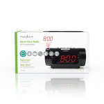 Nedis Digital Alarm Clock Radio | LED | Tidsframskriving | AM / FM | slumrefunksjon | Sleep timer | Antall alarmer: 2 | Sort