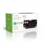 Nedis Digital Alarm Clock Radio | LED | Tidsframskriving | AM / FM | slumrefunksjon | Sleep timer | Antall alarmer: 2 | Sort