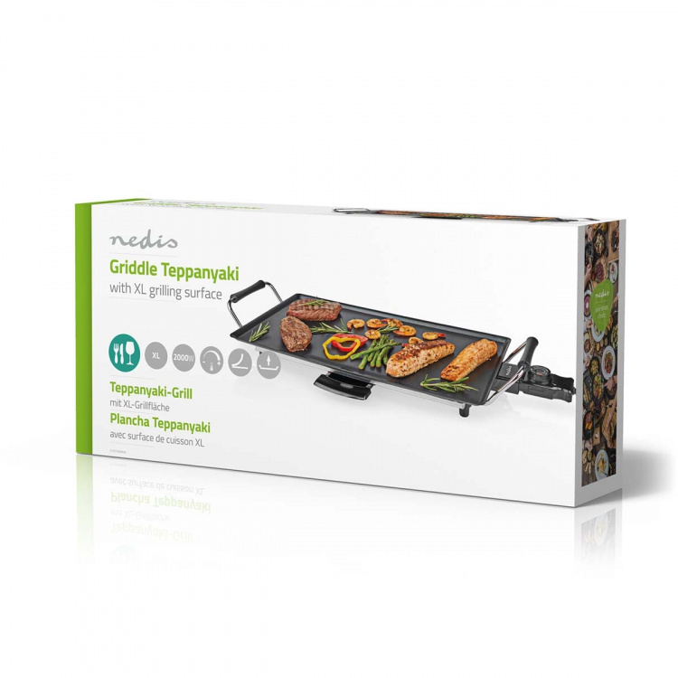 Nedis Teppanyaki Table Grill | Bakeflat (l x b): 47.5 x 26.5 cm | 5 Varmeinnstillinger