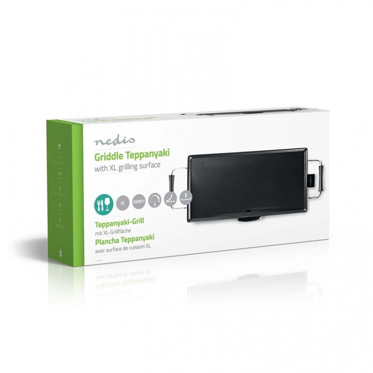 Nedis Teppanyaki Table Grill | Bakeflat (l x b): 47.5 x 26.5 cm | 5 Varmeinnstillinger