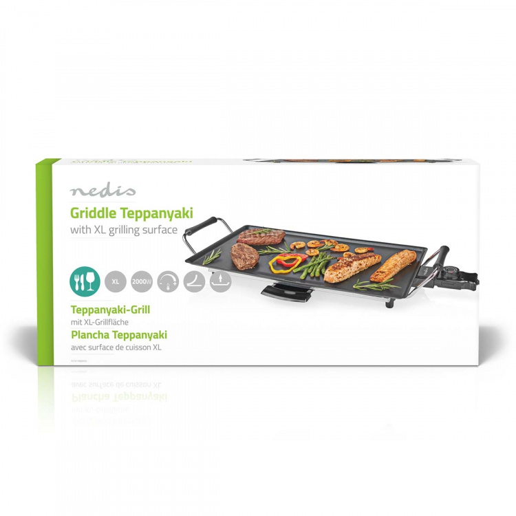Nedis Teppanyaki Table Grill | Bakeflat (l x b): 47.5 x 26.5 cm | 5 Varmeinnstillinger