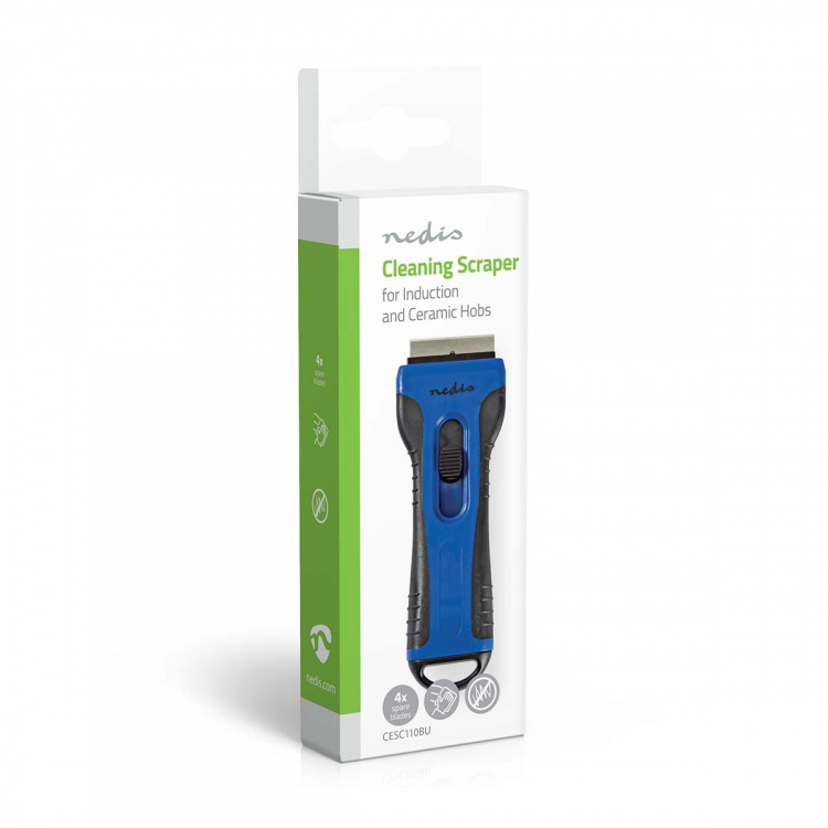 Nedis rengjøring Scraper | Keramiske kokeplater | Blå / Sort | Plast