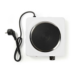 Nedis Elektrisk kokeplate | Kokesoner: 1 | 1500 W | Overopphetings vern | Hvit Nedis Elektrisk kokeplate | Kokesoner: 1 | 1500 W | Overopphetings vern | Hvit