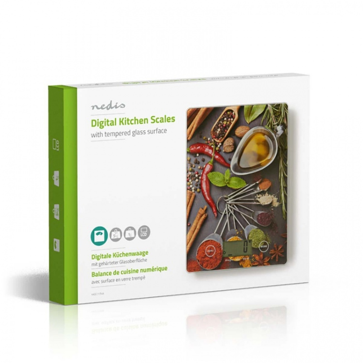 Nedis Kjøkken Scales | Digital | Glass / Plast | Flerfarget Nedis Kjøkken Scales | Digital | Glass / Plast | Flerfarget