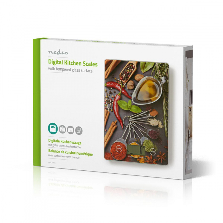 Nedis Kjøkken Scales | Digital | Glass / Plast | Flerfarget Nedis Kjøkken Scales | Digital | Glass / Plast | Flerfarget