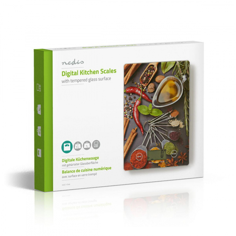 Nedis Kjøkken Scales | Digital | Glass / Plast | Flerfarget Nedis Kjøkken Scales | Digital | Glass / Plast | Flerfarget