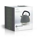 Nedis Vannkoker | 1.8 l | Soft-Touch | Grå | Roterbar 360 grader | Skjult varmeelement | Strix® kontroll | Koketørr beskyttelse Nedis Vannkoker | 1.8 l | Soft-Touch | Grå | Roterbar 360 grader | Skjult varmeelement | Strix® kontroll | Koketørr beskyttelse