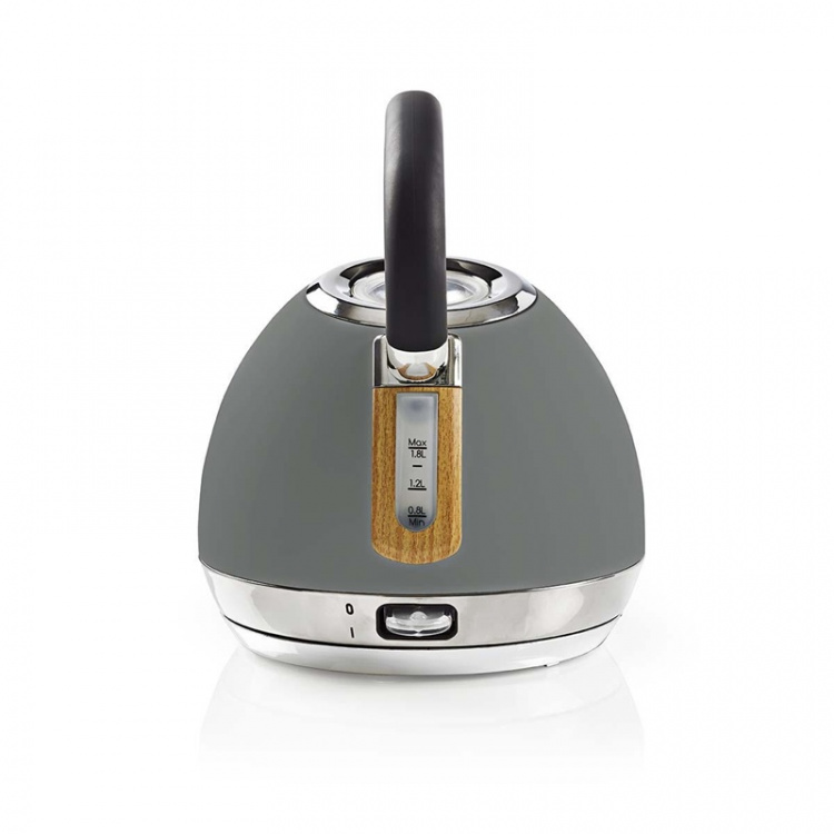 Nedis Vannkoker | 1.8 l | Soft-Touch | Grå | Roterbar 360 grader | Skjult varmeelement | Strix® kontroll | Koketørr beskyttelse Nedis Vannkoker | 1.8 l | Soft-Touch | Grå | Roterbar 360 grader | Skjult varmeelement | Strix® kontroll | Koketørr beskyttelse