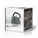 Nedis Vannkoker | 1.8 l | Soft-Touch | Grå | Roterbar 360 grader | Skjult varmeelement | Strix® kontroll | Koketørr beskyttelse Nedis Vannkoker | 1.8 l | Soft-Touch | Grå | Roterbar 360 grader | Skjult varmeelement | Strix® kontroll | Koketørr beskyttelse