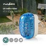 Nedis Mosquito Stopp Lys Trap | 1 W | Lampetype: LED-Lys | effektiv rekkevidde: 20 m² | Blå / Hvit