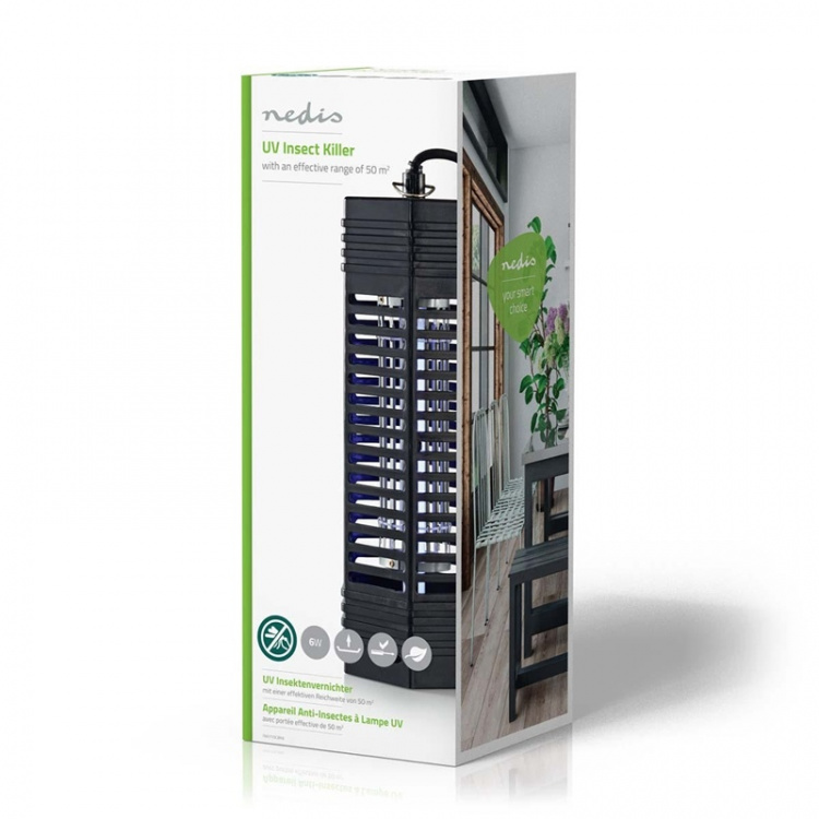 Nedis Mosquito Stopp Lys Trap | 6 W | Lampetype: F6T5/BL | effektiv rekkevidde: 50 m² | Sort Nedis Mosquito Stopp Lys Trap | 6 W | Lampetype: F6T5/BL | effektiv rekkevidde: 50 m² | Sort