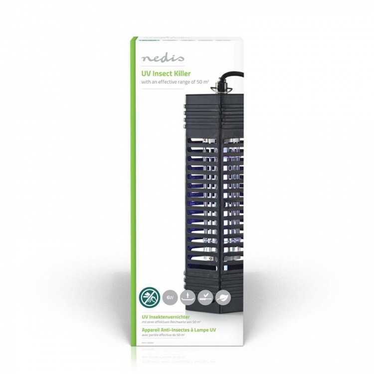 Nedis Mosquito Stopp Lys Trap | 6 W | Lampetype: F6T5/BL | effektiv rekkevidde: 50 m² | Sort Nedis Mosquito Stopp Lys Trap | 6 W | Lampetype: F6T5/BL | effektiv rekkevidde: 50 m² | Sort