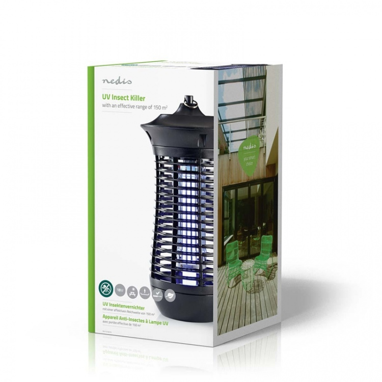 Nedis Mosquito Stopp Lys Trap | 18 W | Lampetype: 2G11 18W PL/BL | effektiv rekkevidde: 150 m² | Sort