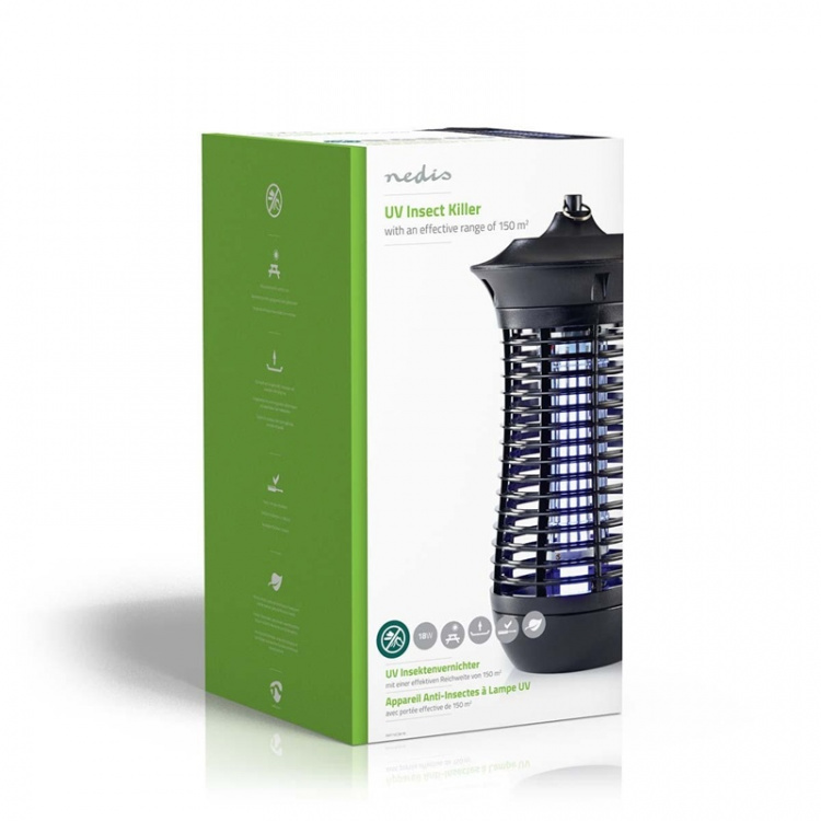 Nedis Mosquito Stopp Lys Trap | 18 W | Lampetype: 2G11 18W PL/BL | effektiv rekkevidde: 150 m² | Sort