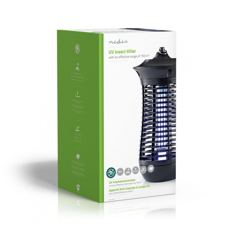 Nedis Mosquito Stopp Lys Trap | 18 W | Lampetype: 2G11 18W PL/BL | effektiv rekkevidde: 150 m² | Sort