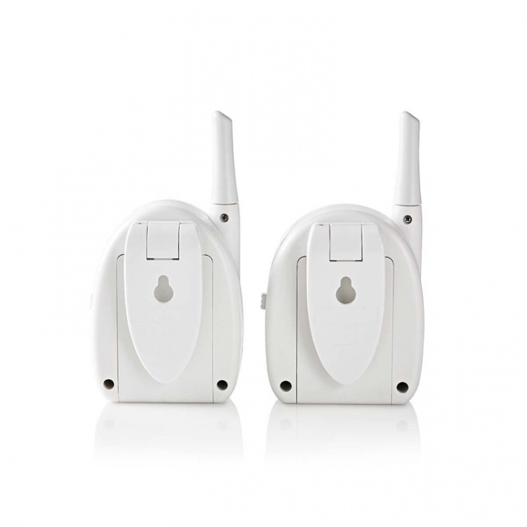 Nedis Audio Baby Monitor | FHSS (Frequency-Hopping Spread Spectrum) | Område: 300 m | Batteri drevet / Nettstrøm drevet | Grå / Hvit