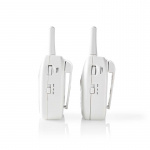 Nedis Audio Baby Monitor | FHSS (Frequency-Hopping Spread Spectrum) | Område: 300 m | Batteri drevet / Nettstrøm drevet | Grå / Hvit