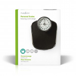 Nedis Personvekt | Analog | Sort | Gummi | Anti skli veieplatform | Maksimal vekttrykk: 160 kg