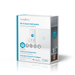 Nedis SmartLife Veggbryter | Enkelt | Wall Mount | 1000 W | Android™ / IOS | Glass | Hvit Nedis SmartLife Veggbryter | Enkelt | Wall Mount | 1000 W | Android™ / IOS | Glass | Hvit